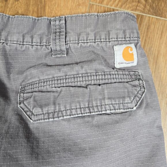 Carhartt Ripstop Cargo Shorts Men's 42x10 Gray Stretch Relaxed Fit 101168-039 - Picture 12 of 12